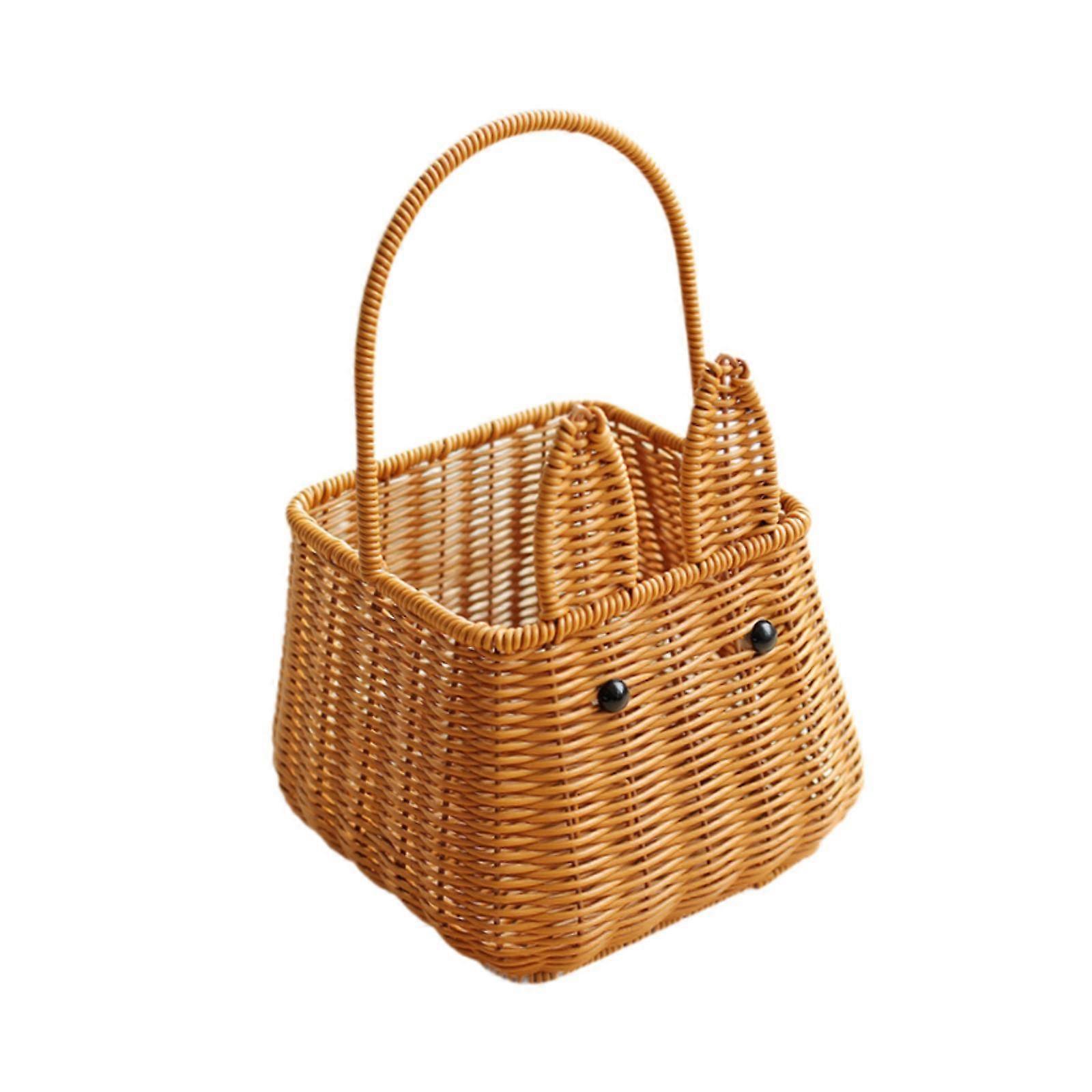 Handmade Storage Round Dessert Plate Fruit Rack for Bedroom Tabletop Kitchen