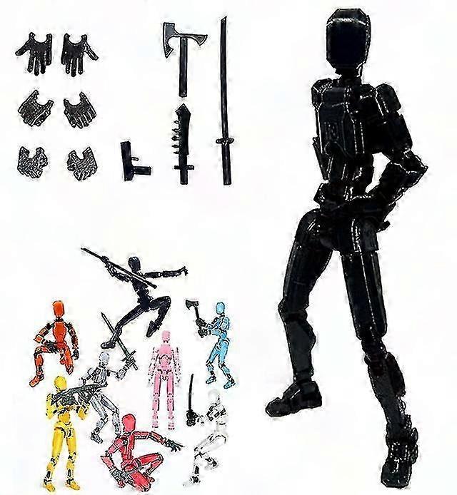 Titan 13 3D-printet robot-actionfigur - dynamisk actionhelt