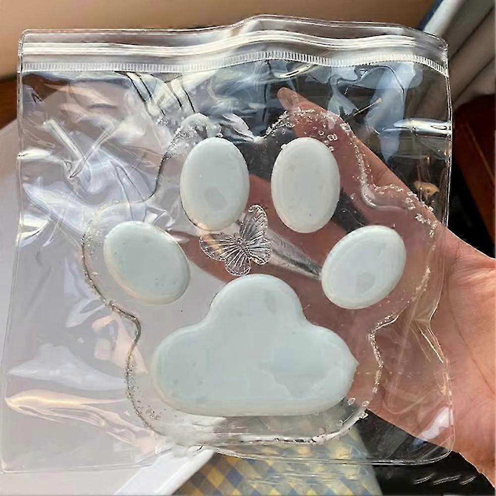 لعبة اسفنجية كبيرة للقطط مقاس 5 بوصات ، Kawaii FuFu Squishies ، Sticky Jelly Kitty Paw Squezee ، لعبة ضغط لتخفيف التوتر للأطفال والكبار