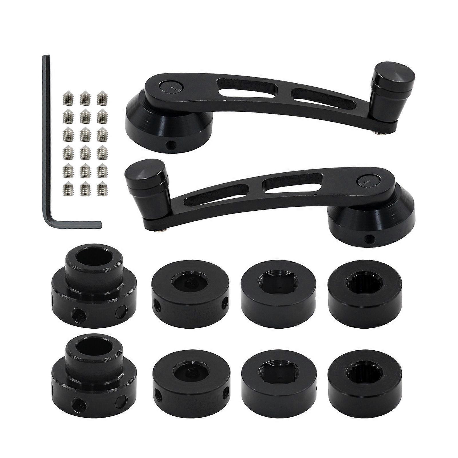 Auto Crank Handle Car Accessories Aluminum Alloy Window Handle Universal Winder Crank Riser Set Replacement with Screws