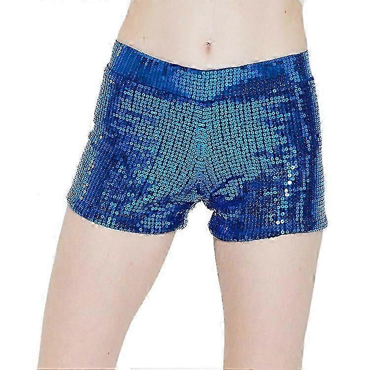 여성용 스팽글 반바지, 신축성 있는 허리 반짝이 바지