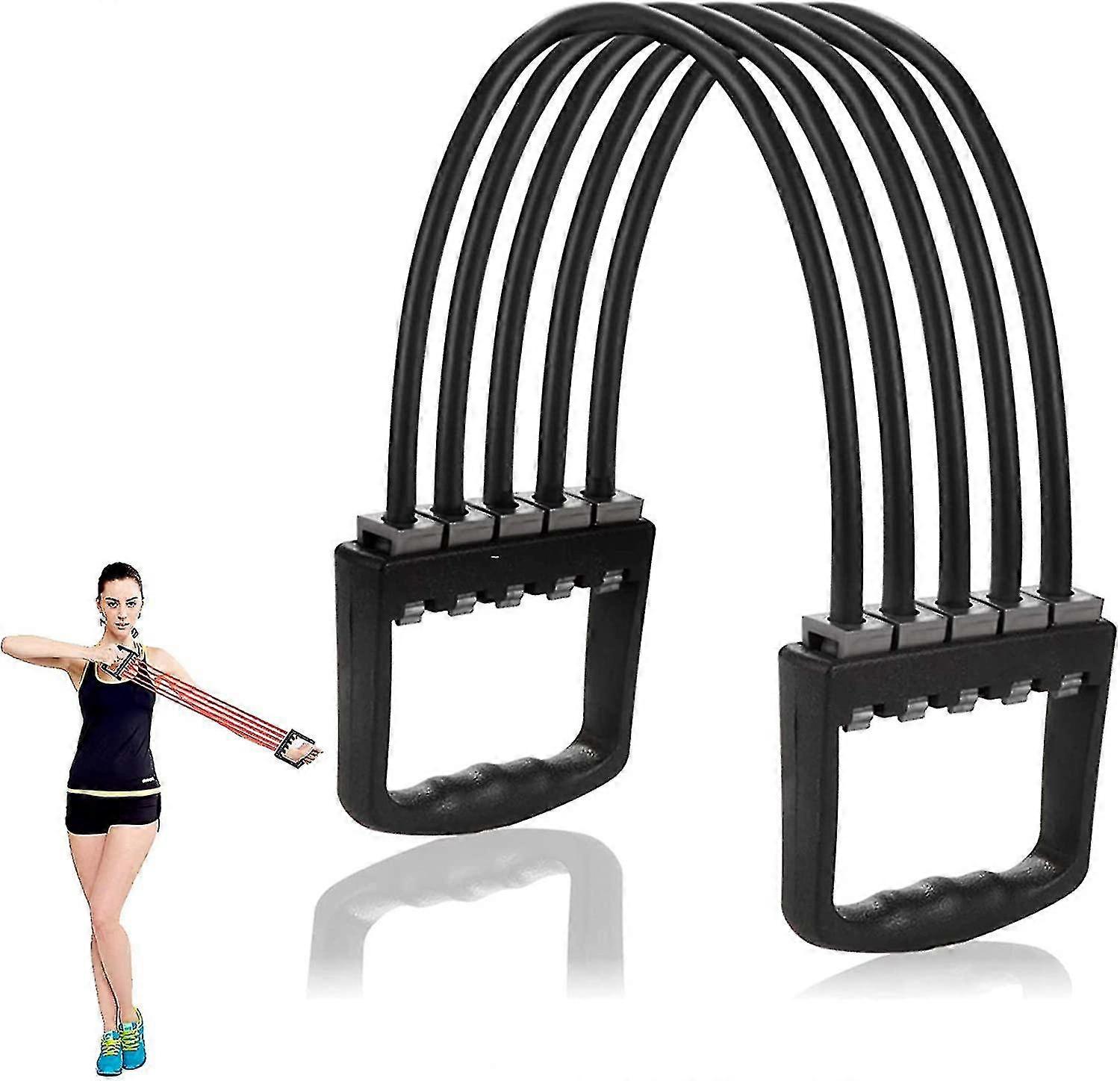 Adjustable 5-Way Chest Expander with 5 Replaceable Resistance Bands