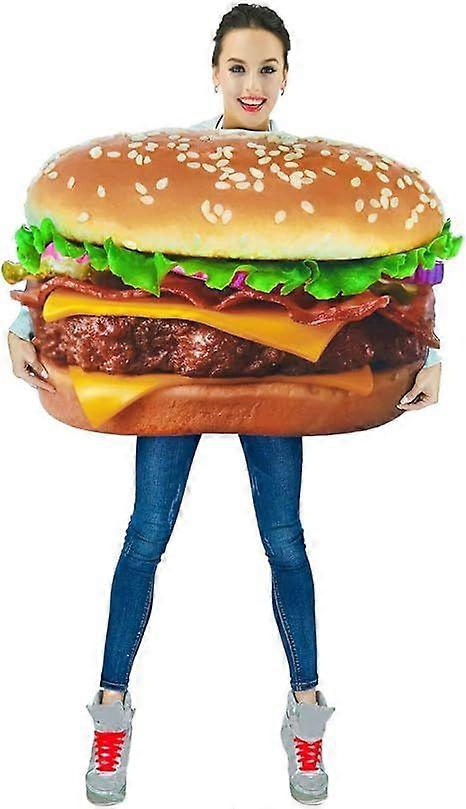 Digital Printing Unisex 3D Adult Hamburger Costume