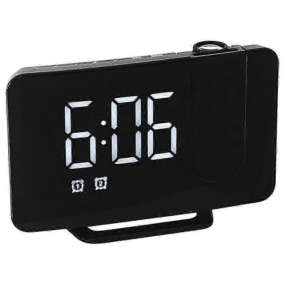 Projection Alarm Clock for Bedroom,Projector Ceiling Clock with Digital LED Temperature Humidity Di