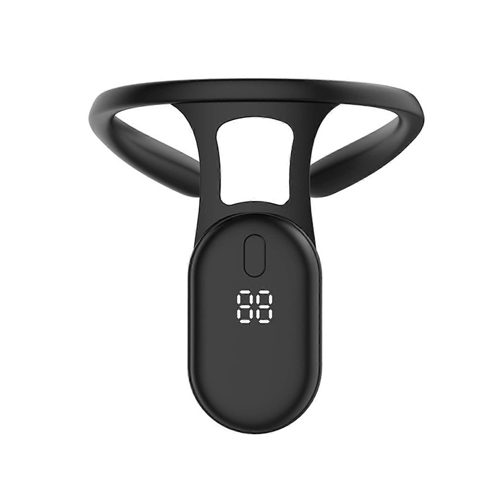 Intelligent Sensing Hanging Neck Corrector Real-Time Posture Recording Unisex Corrector Sensor Alert Black