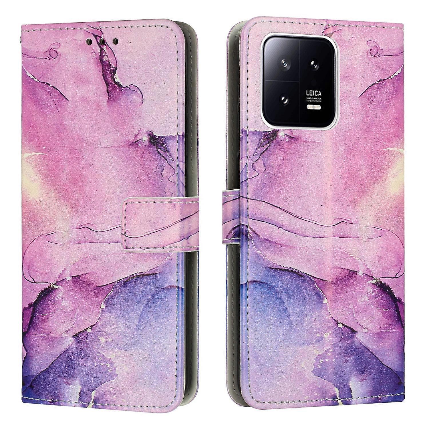For Xiaomi 13 Painted Marble Pattern Leather Phone Case