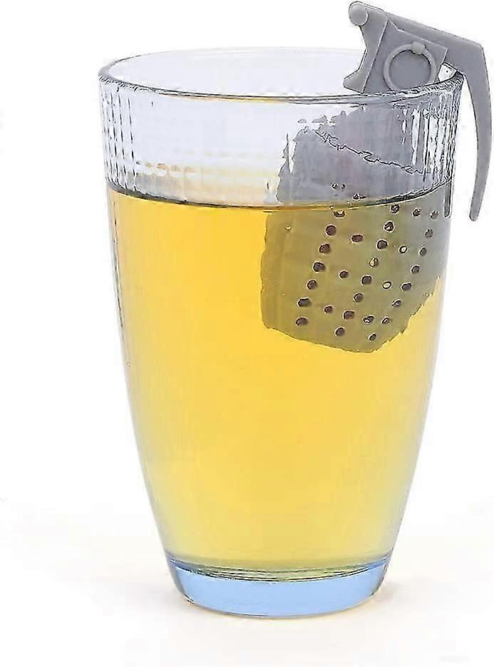 Silicone Tea Infuser,Loose Leaf Tea Ball Filter with Pomegranate Shape,Kitchen Tea Strainer(Grey)