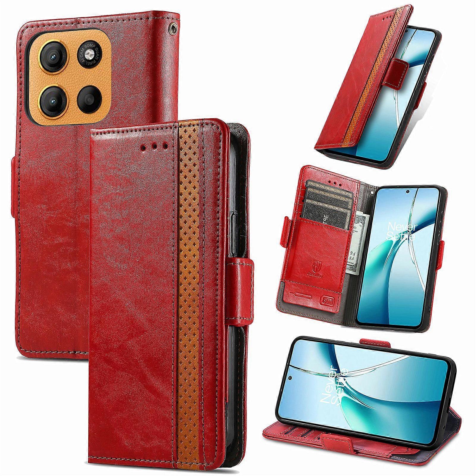 Compatible With Motorola Moto G15 Wallet Case, PU Leather Flip Case with Card Holders RFID Blocking Kickstand Phone Cover