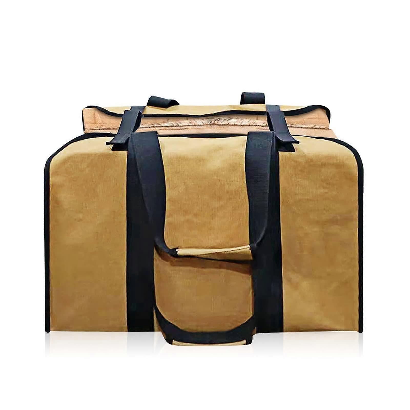Log Tote Carrying Bag for Firewood, Storage Tote for Camping, Kindling Organizer Holder, Durable Fabric, Color 02