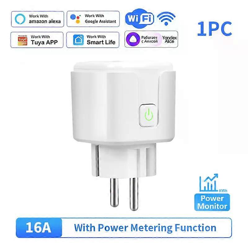 Ewelink Tuya WiFi/Zigbee Smart Plug 16A/20A EU Smart Socket With Power Monitoring Timing Function Work With Alexa GoogleHome