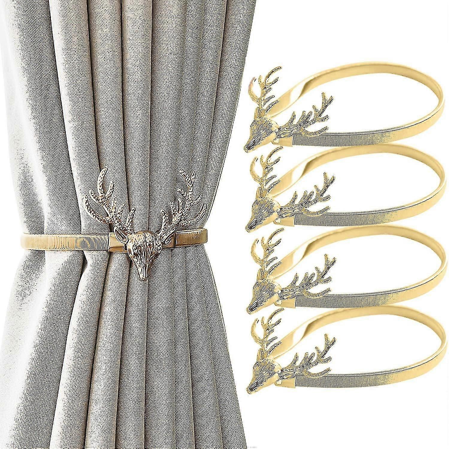 4 Pcs Tie Backs For Ains, Deer Ain Tie Back