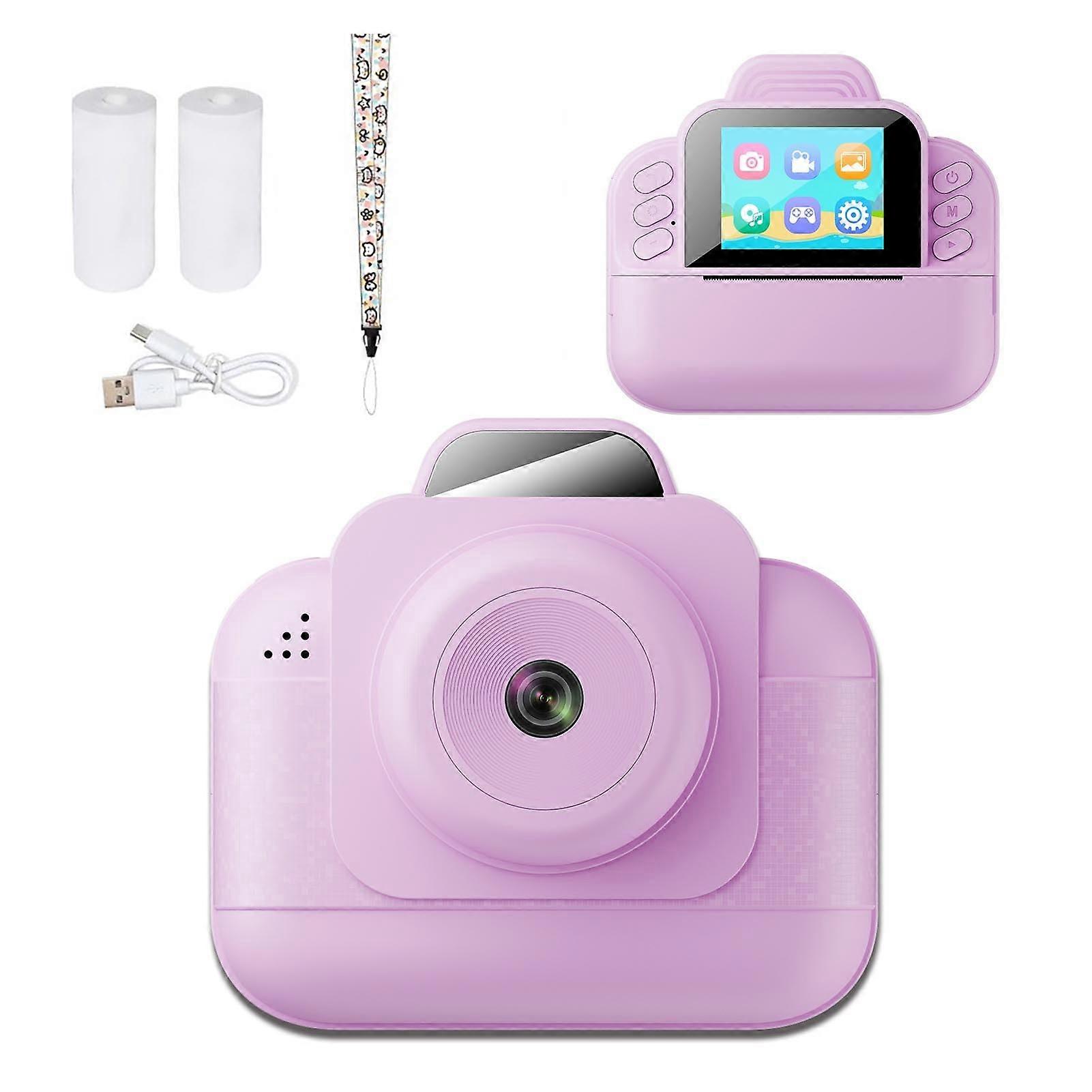 Instant Print Camera Rosenate, 2.4-Inch Screen, Travel Camera, 1080p Video Recording, Filters, MP3 Playback, Blue