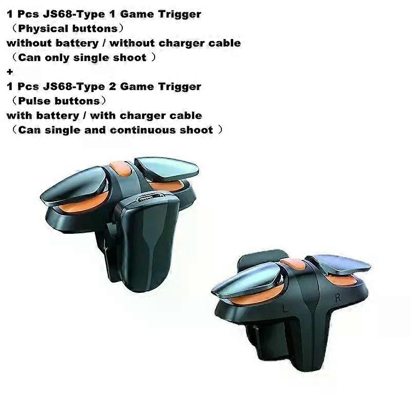 Mobile Phone 4 Finger PUBG Game Trigger JS68 L1 R1 Aim Shooting Gamepad Joystick Controller compatible for IOS Android Universal Key Button