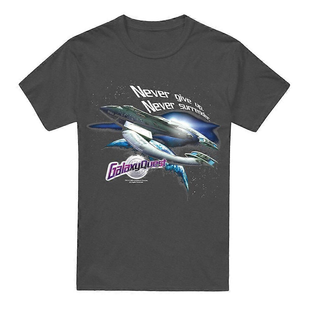 Galaxy Quest Unisex tričko pre dospelých nikdy sa nevzdávaj