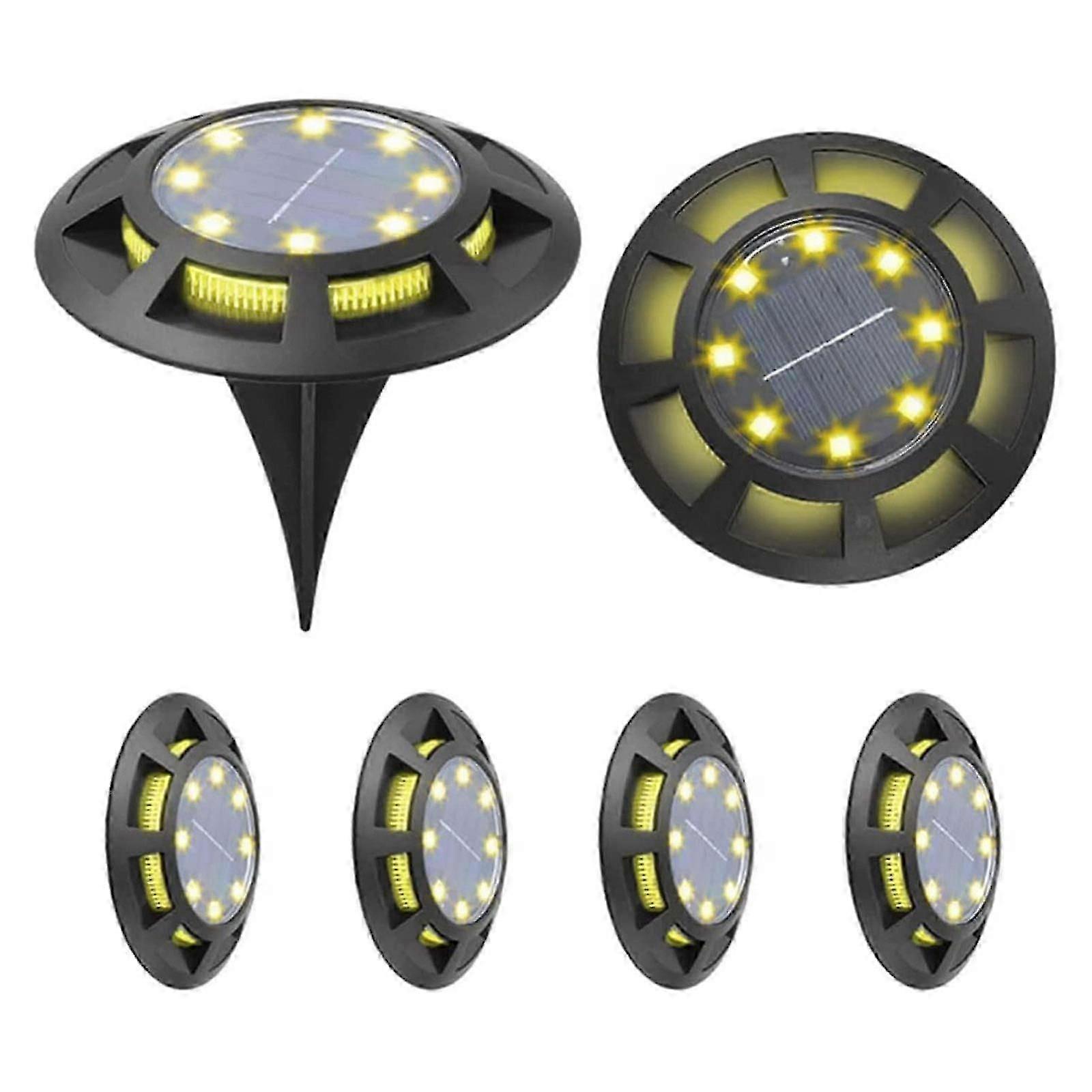 אור קרקע סולארי משודרג, אור חיצוני סולארי עמיד למים בהיר בקרקע