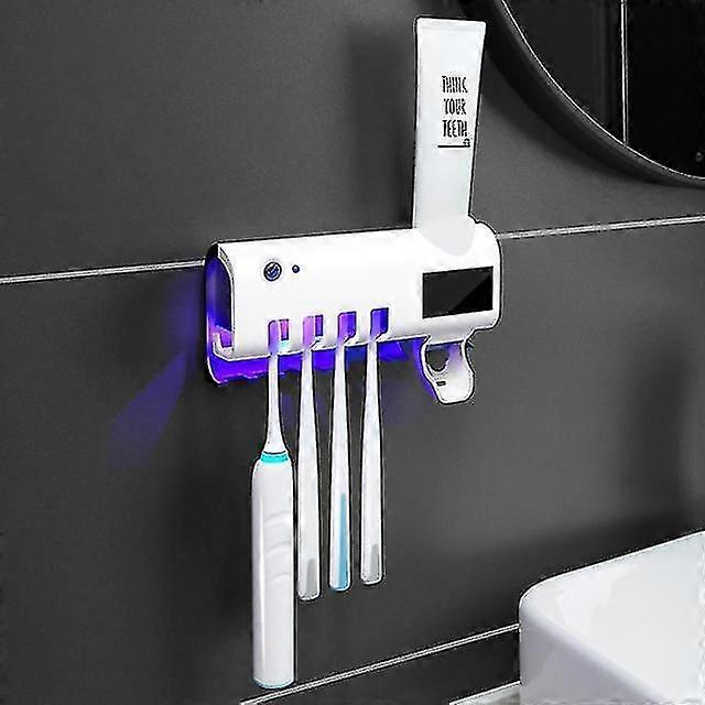 UV toothbrush holder smart toothbrush sterilizer automatic toothpaste squeezer dispenser