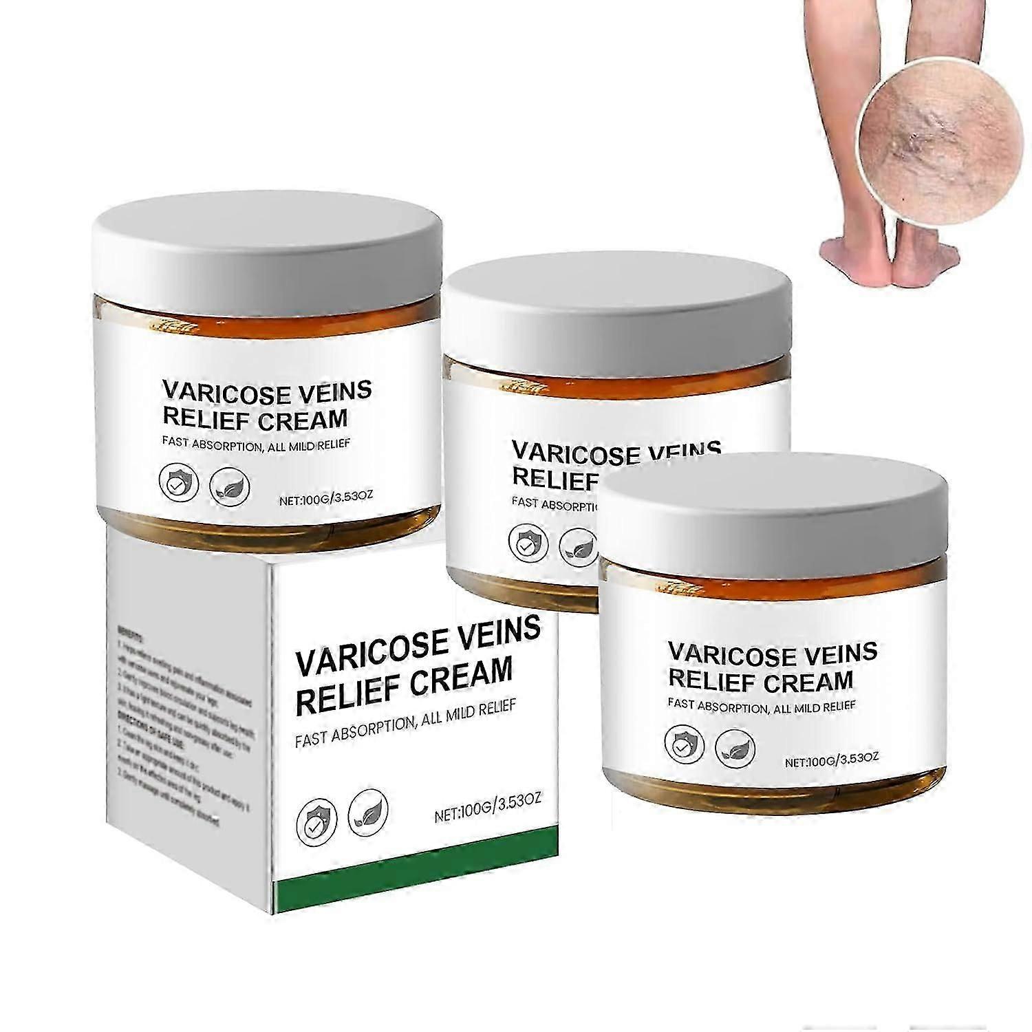 Krampfader-Linderungscreme, Anti-Krampfader-Creme, Anti-Krampfader-Creme, Krampfader-Linderungs-Massagecreme für die Beine, Kapillare