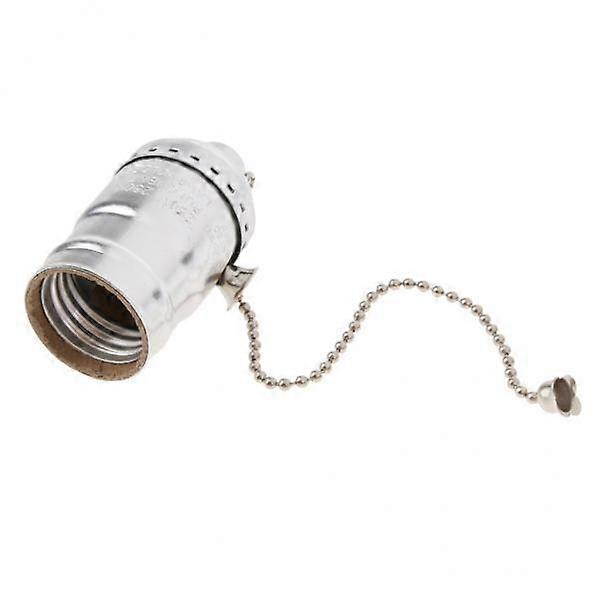 2xE26/E27 Aluminum Shell Lamp Holder with Chain for Screw Bulb
