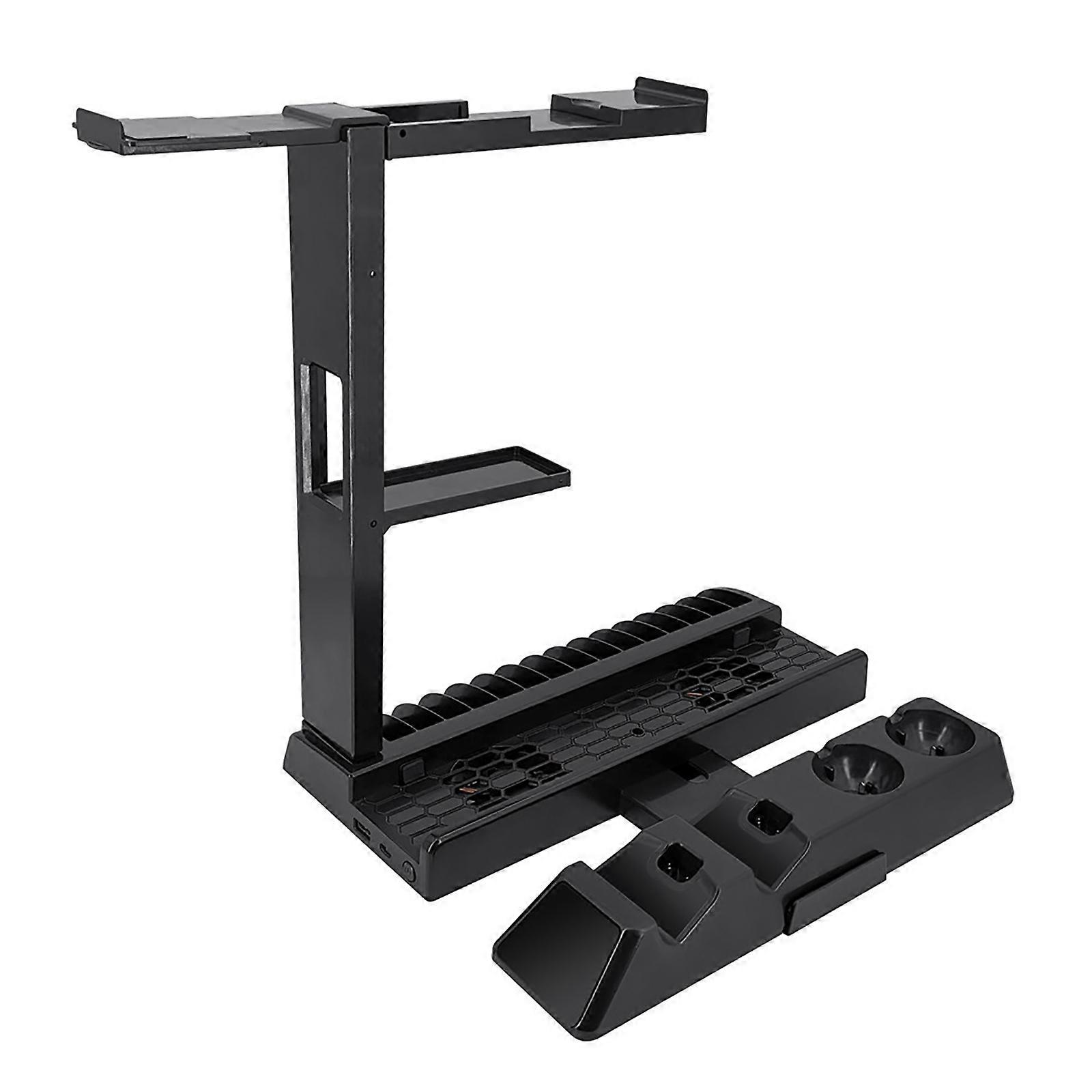 Slim Pro PSVRカートリッジ収納垂直スタンドコントローラー充電ホルダー冷却ファンベース用コンソール冷却スタンド