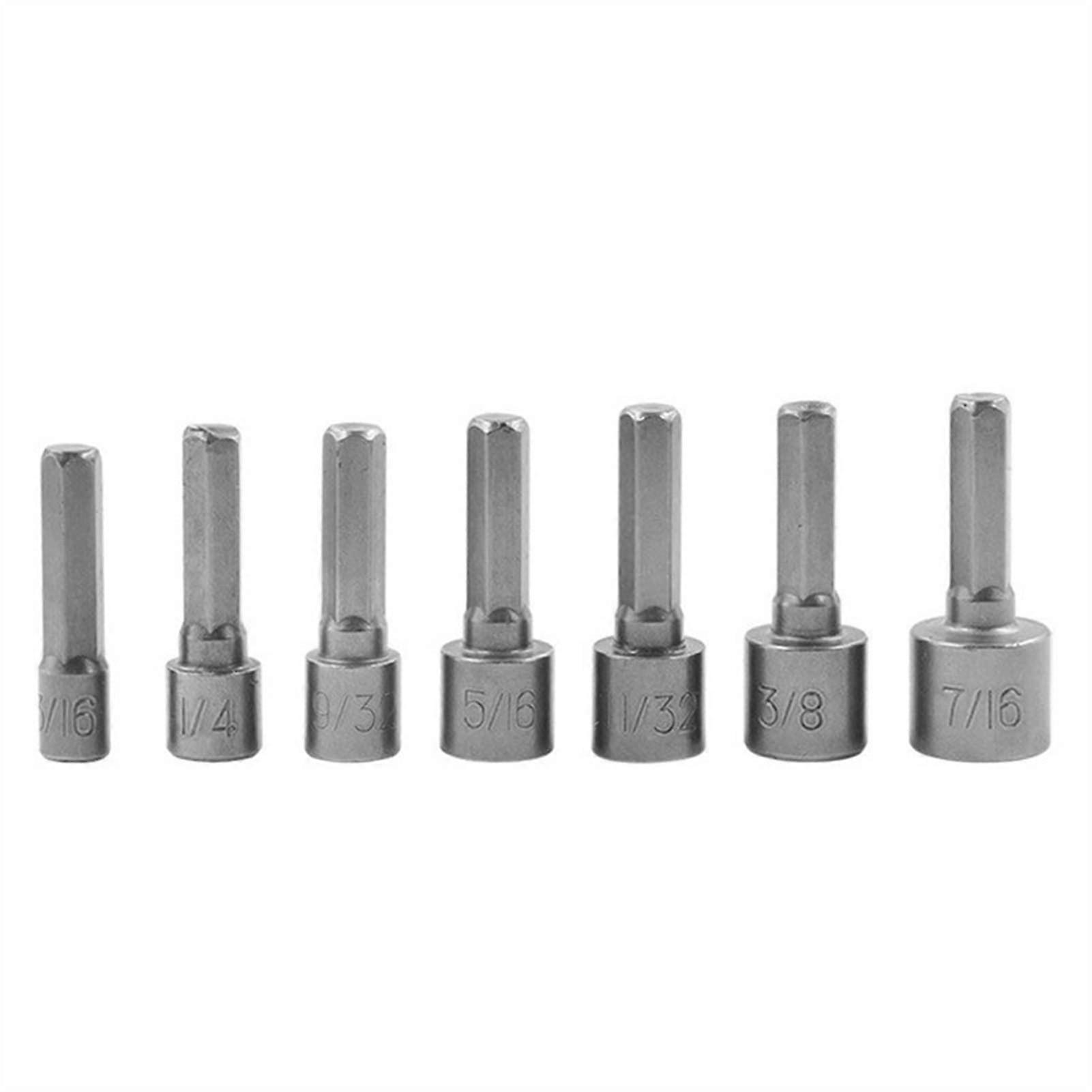14-3 Pcs Hexagon Nut Driver Drill Bit Socket Set 5-12mm Compatible with Electric Screwdrivers and Wrench Tools