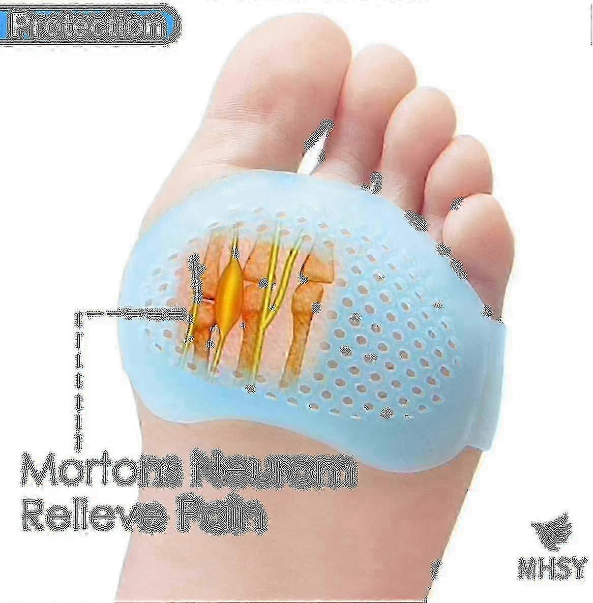 2024 New Metatarsal Pads For Womend Men, 4pairs Ball Of Foot Cushions For Metatarsalgia Neuroma Mortons Neuroma Pads Atrophy Fast