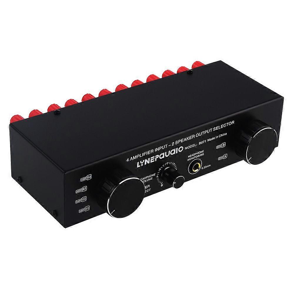 4 Input 2 Output or 2 In 4 Out Power Amplifier Speaker Selector Switcher Speaker Switch Dispenser Comparator 300W Sound Quality Per Channel No Loss