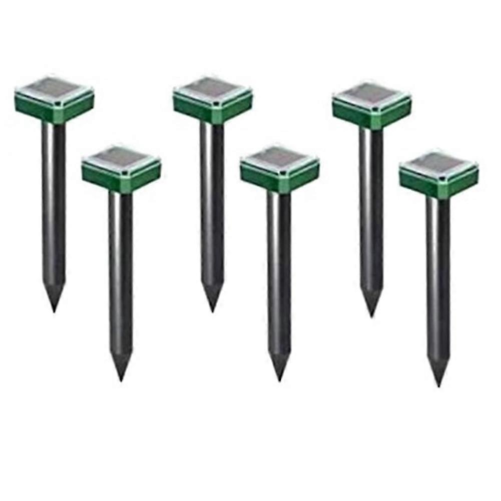 6 Pcs Outdoor Solar Ultrasonic Vibration Repeller Snake Repeller Mole Electronic Snake Repeller for