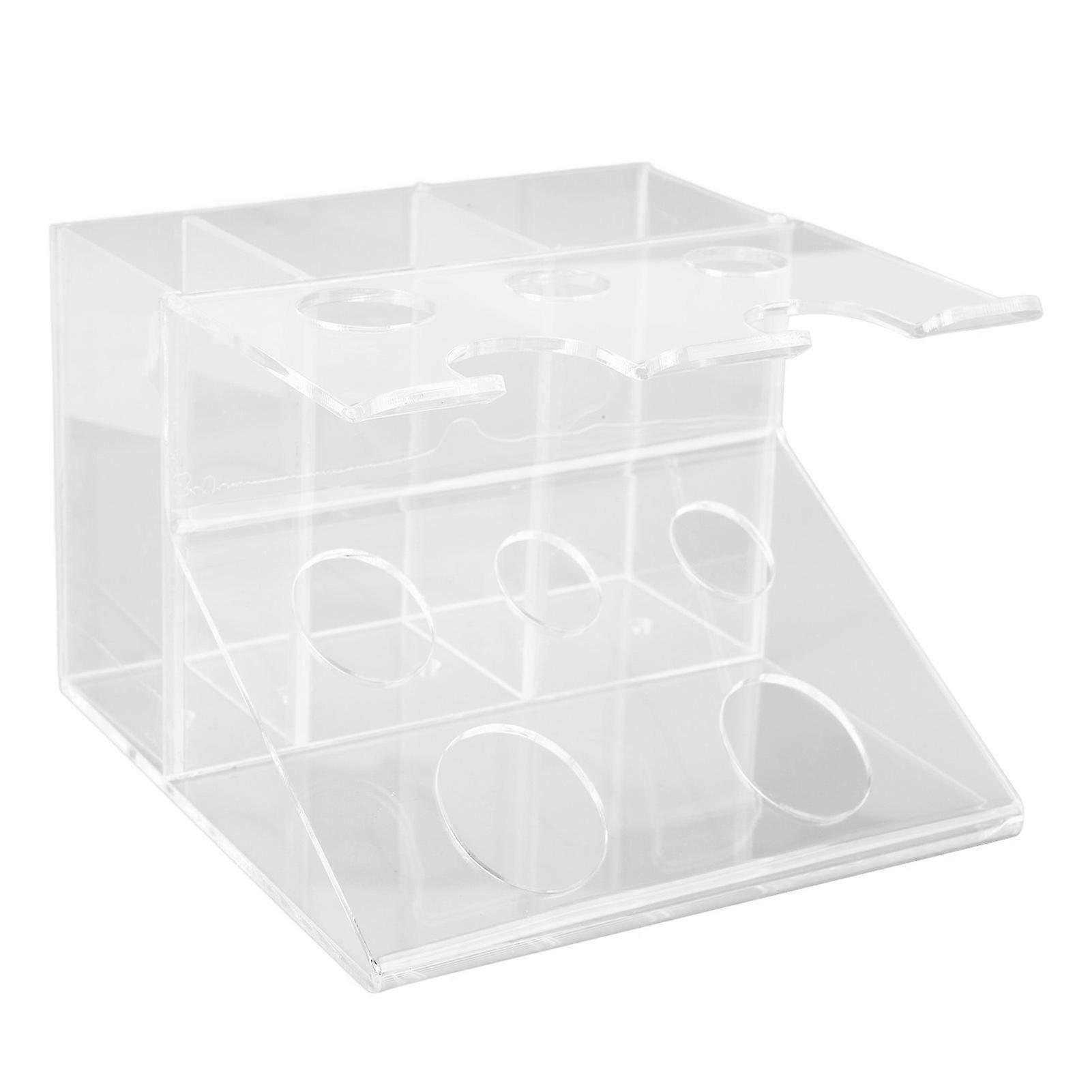Acrylic Shaving Organizer Stand Transparent Bathroom Holder