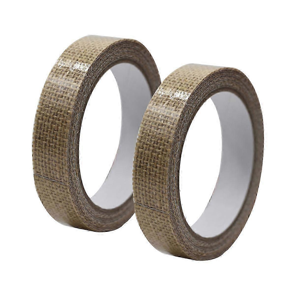 2 PCS Bicycle Handlebar Tape Hessian Tape Vintage Decor Burlap Tape Rolls Burlap Ribbon Roll Burlap
