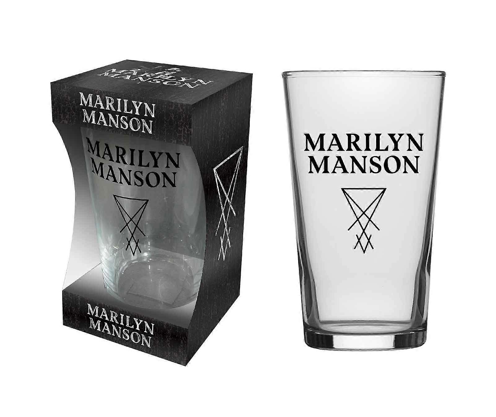 Marilyn Manson Emblem Pint Glass