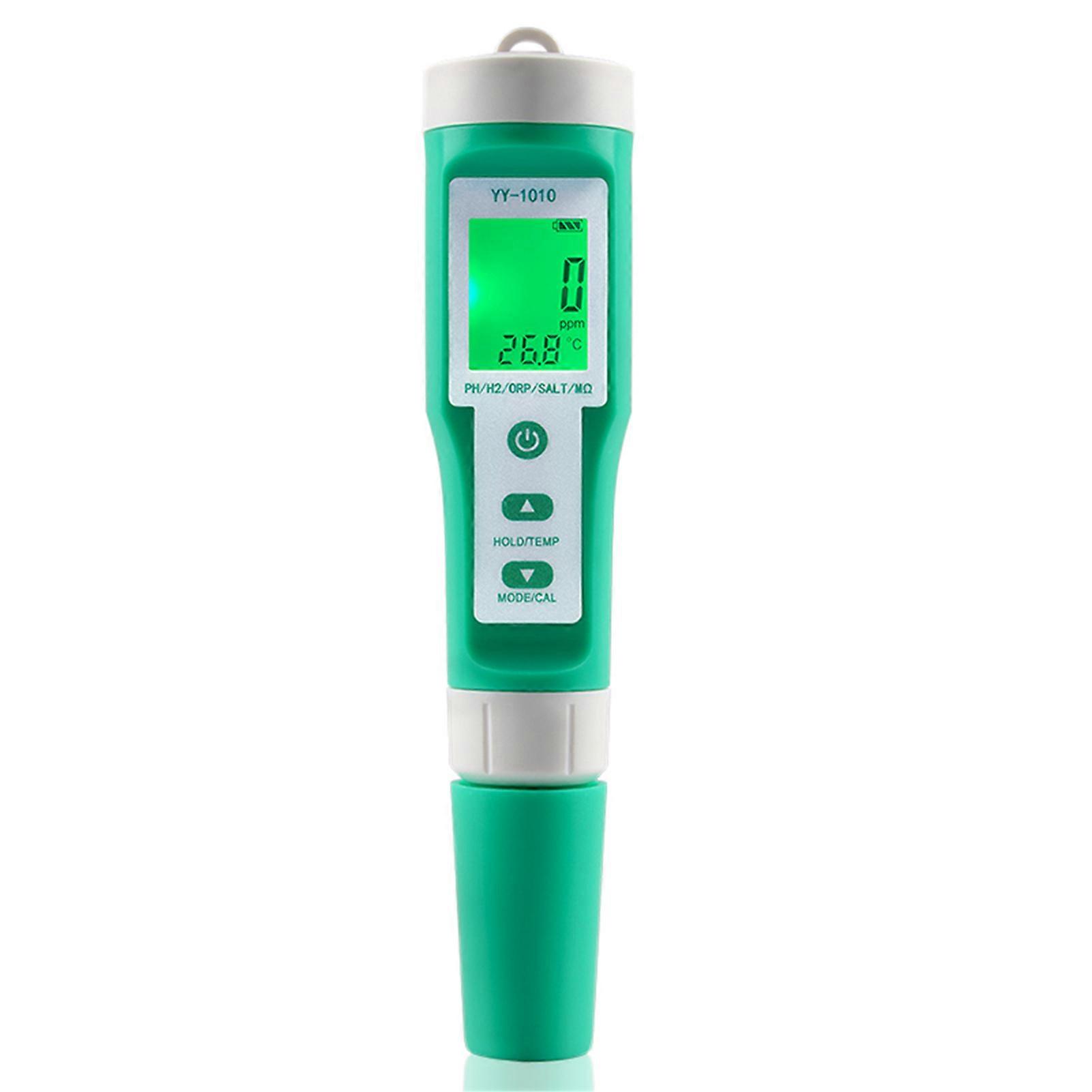 10 in 1 Digital Water Quality Meter PH EC TDS ORP H2 Fertility Salinity Specific Gravity MΩ Temperature Tester for Aquariums