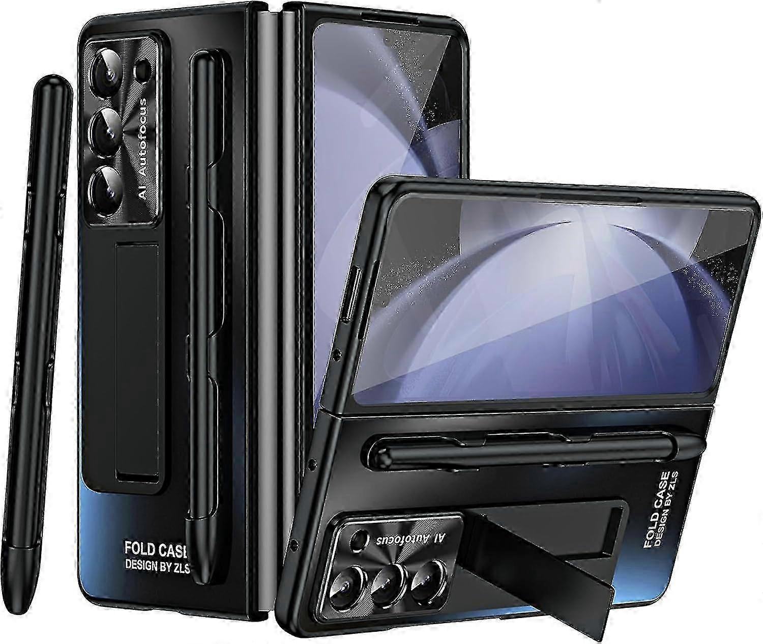 עבור נרתיק Samsung Galaxy Z Fold 5 עם S Pen, מעמד ומגן מסך קדמי, נרתיק Hard Pc Z Fold 5 -TYUI