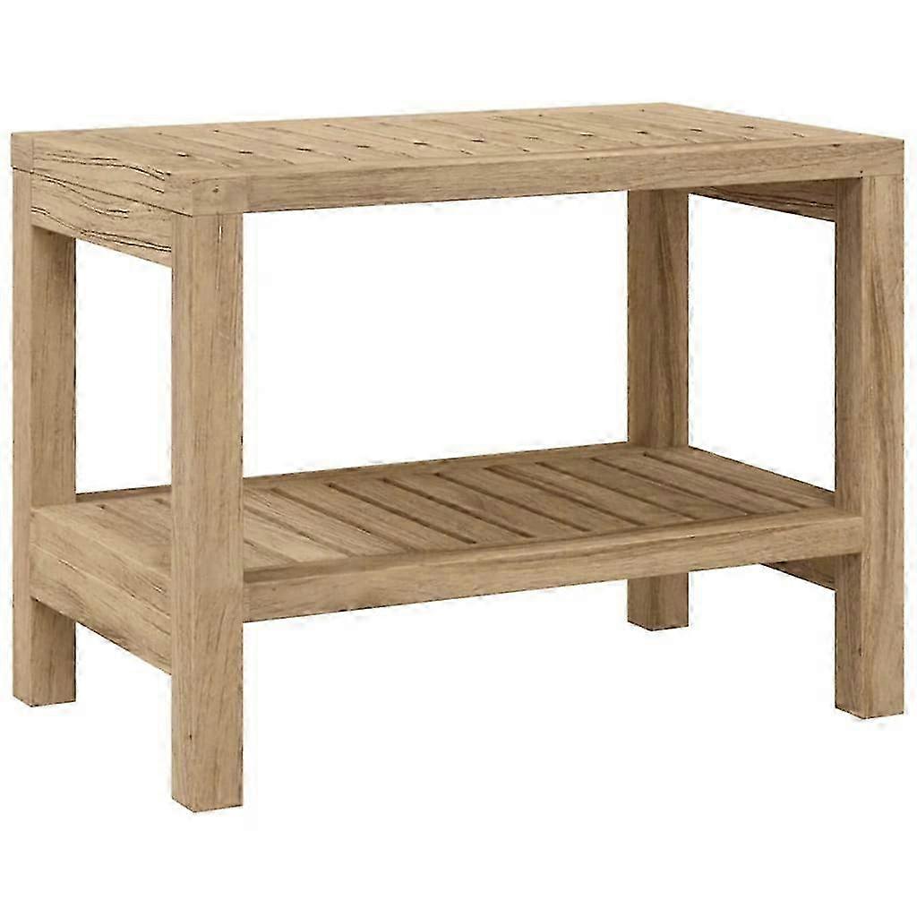 Bathroom Side Table 50x40x45cm Solid Teak Wood - One Size