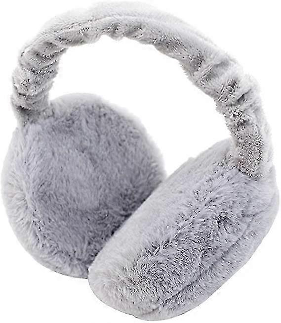 Winter Plush Foldable Hamburger Ear Muffs for Women