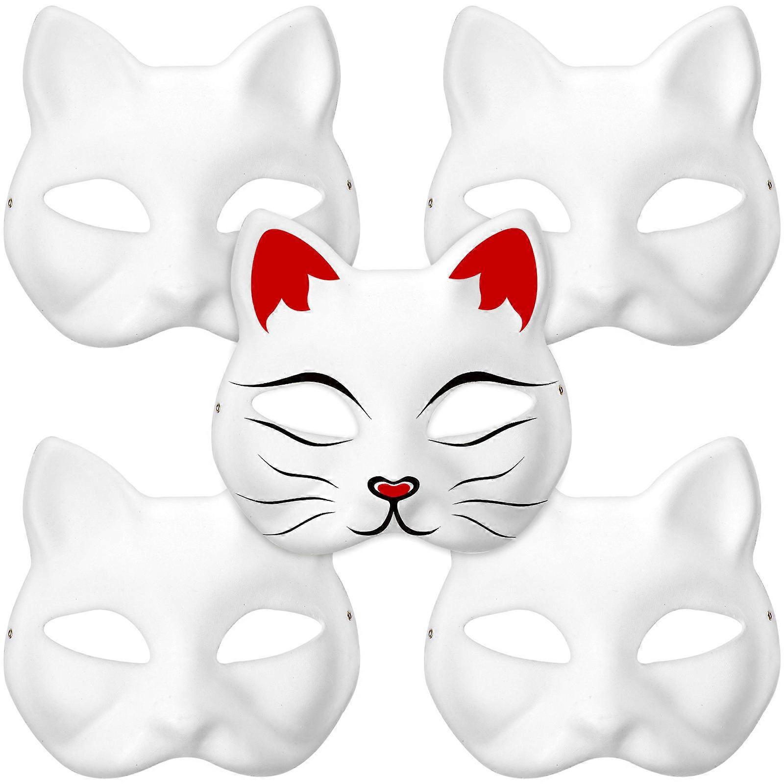 Creative Cat Mask, Blank Canvas for Personalization, Enjoy Artistic Expression