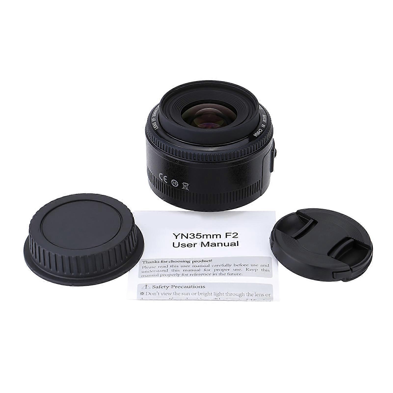 Yongnuo YN35mm F2 Lens 1:2 AF / MF Wide-Angle Fixed/Prime Auto Focus Lens for Canon EF Mount EOS Camera