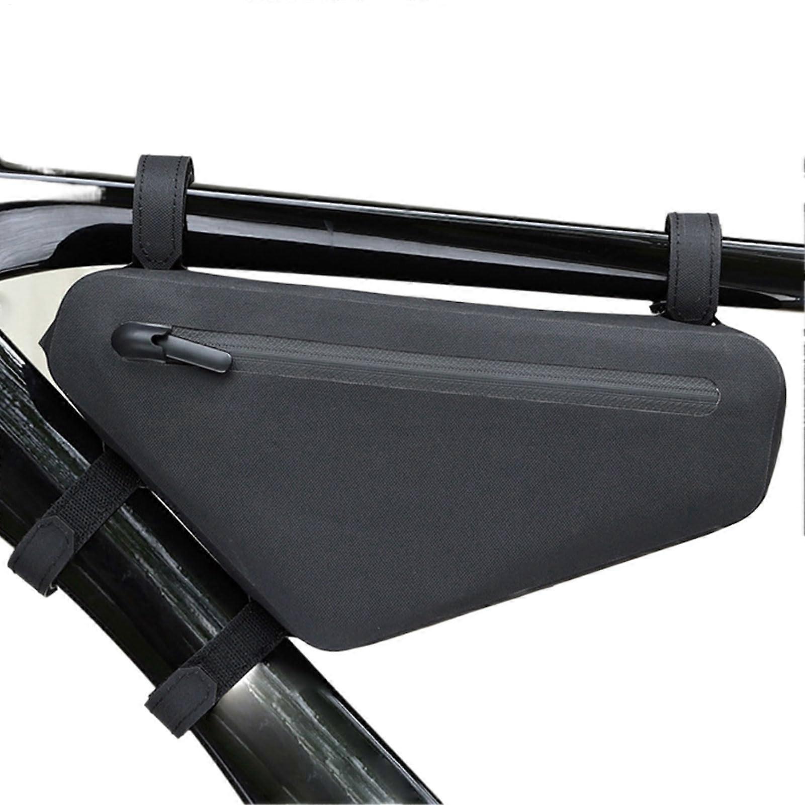 Triangular Bicycle Bag - Waterproof Front Strap System, Double-Sided Reflective Strips, Outdoor Storage for Bikes