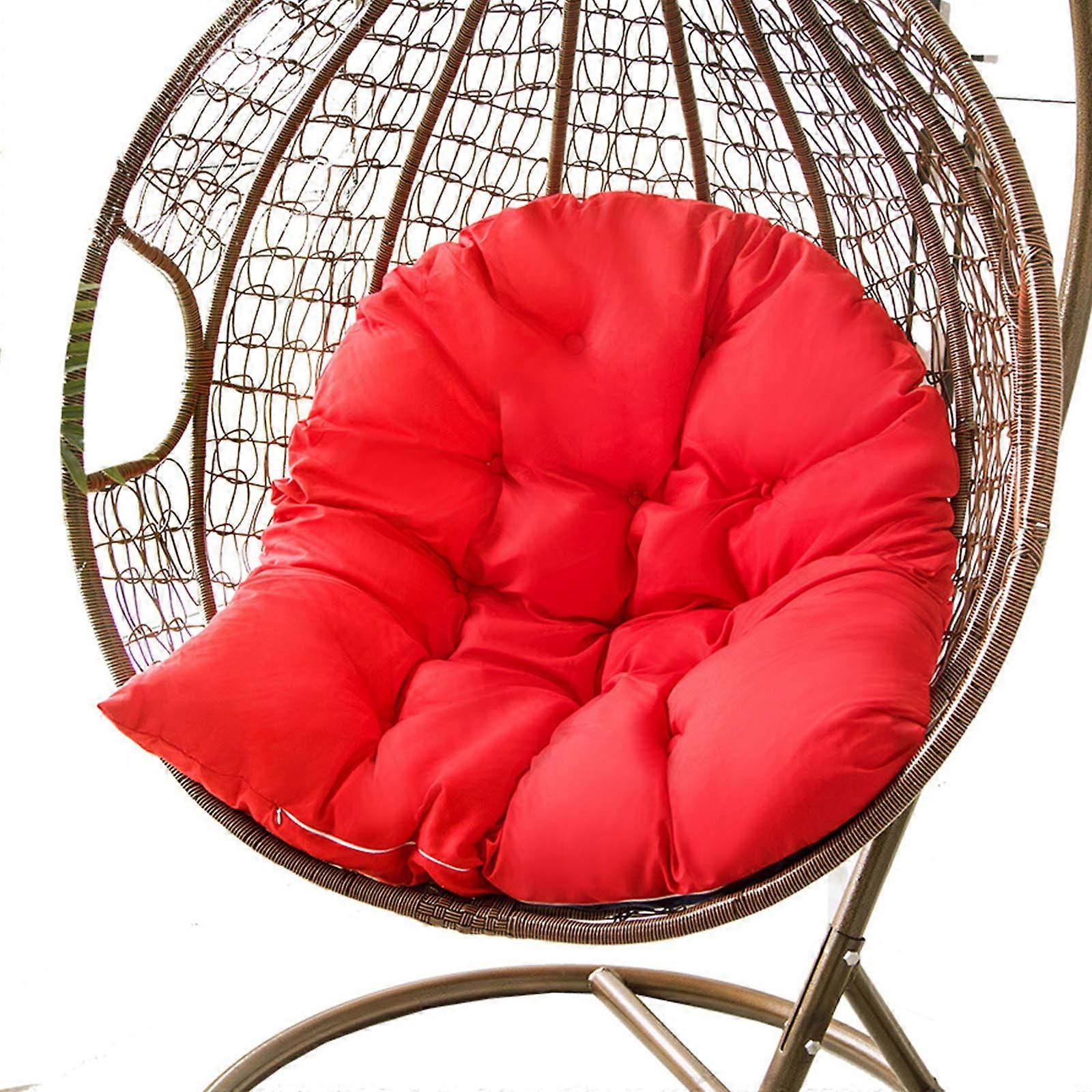 Hammock swing chair cushion, hanging basket seat cushion, soft and comfortable (black) red
