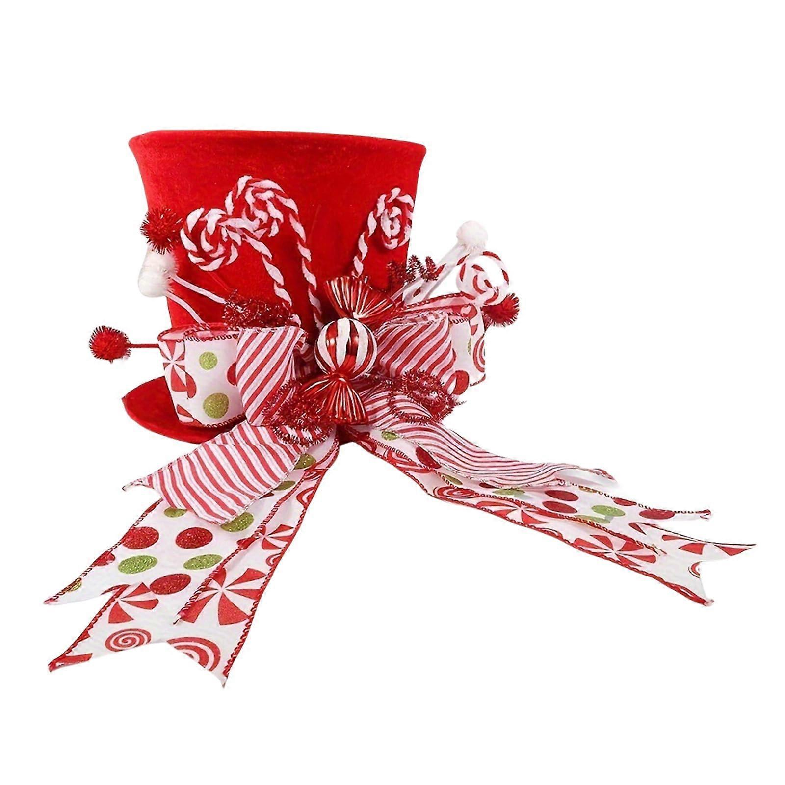 Sparkling Christmas tree toppers, Santa hat, Christmas tree toppers, star, sturdy polyester tree covers for festivals