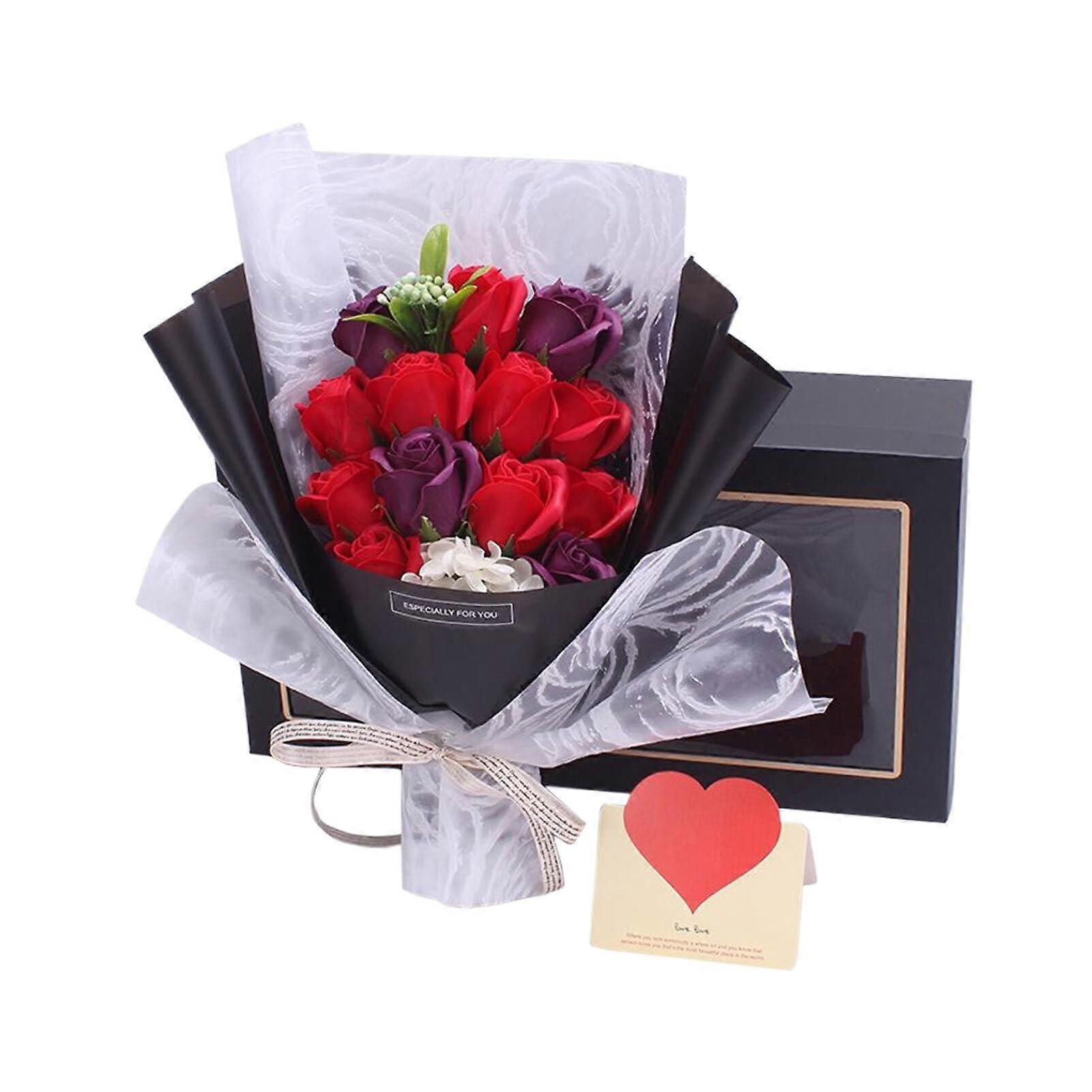Romantic Gift, Lifelike Artificial, Filled with Blessing, QIXI Valentine's Day Bouquet, Simulated Gift Bouquet, Type5