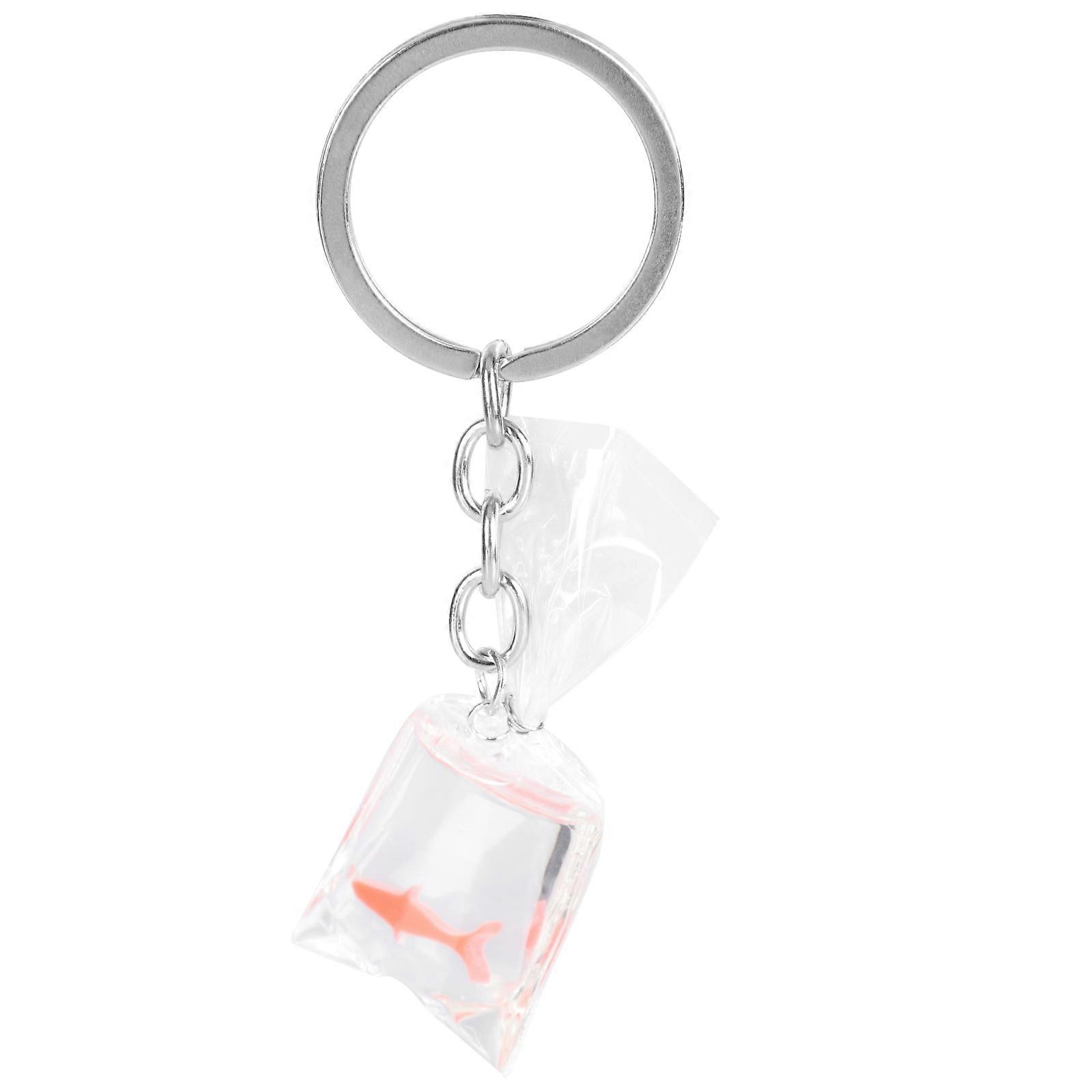Resin Key Chain Tropical Fish Pendant Key Ring Fish Water Bag Charm Bag Decor