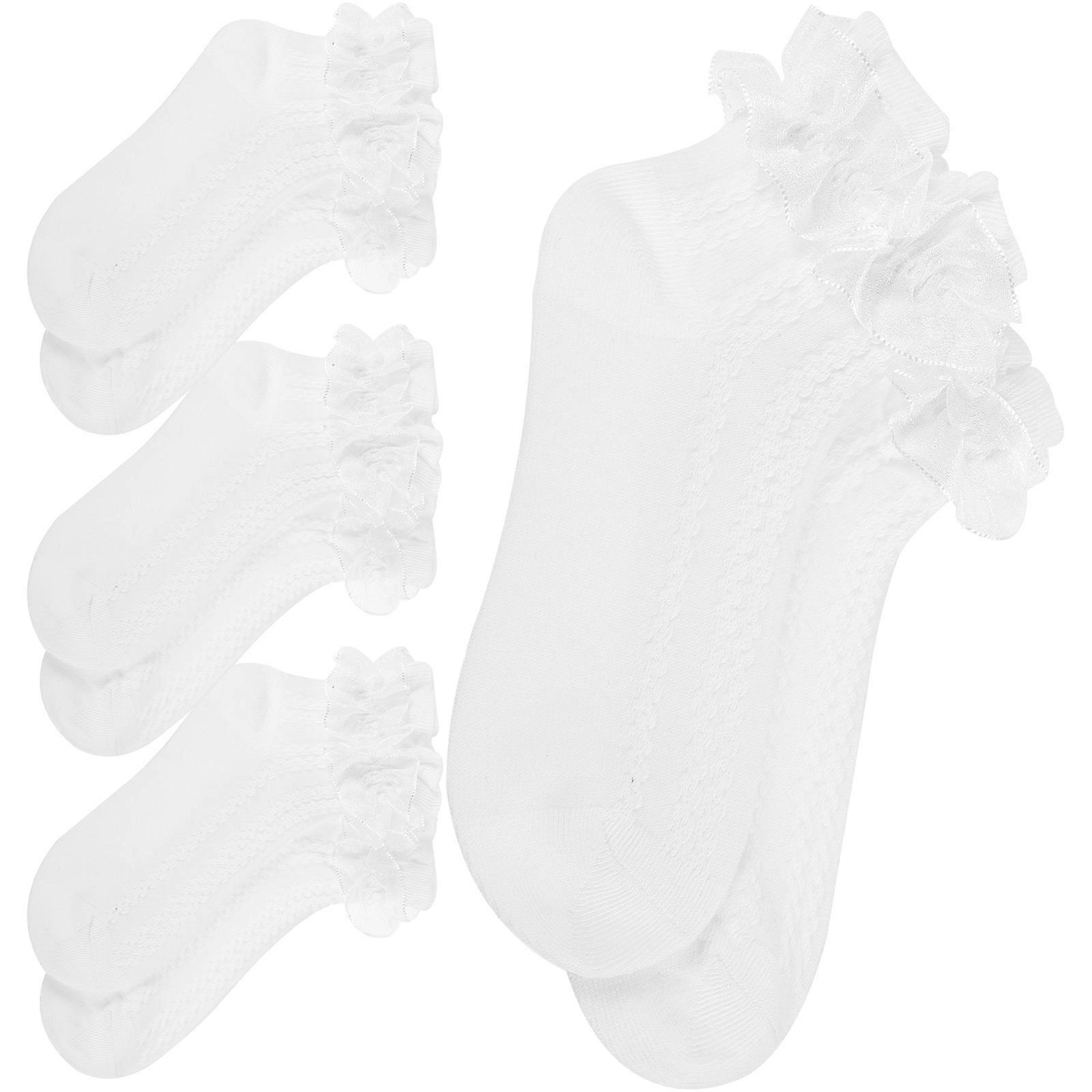 Girls Socks Toddler Socks Breathable Comfortable Elastic Design Travel 4 Pairs