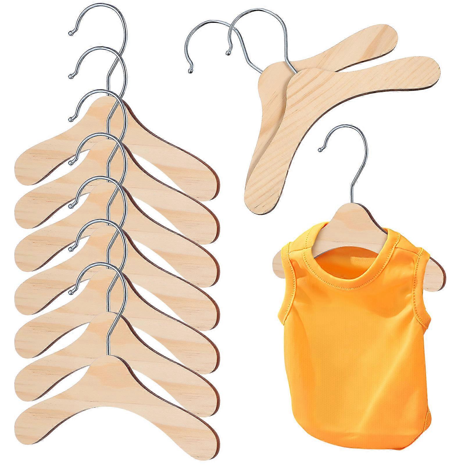 Stainless Steel Pet Clothes Hanger Rack for Storage Silver Portable and Practical 10pcs