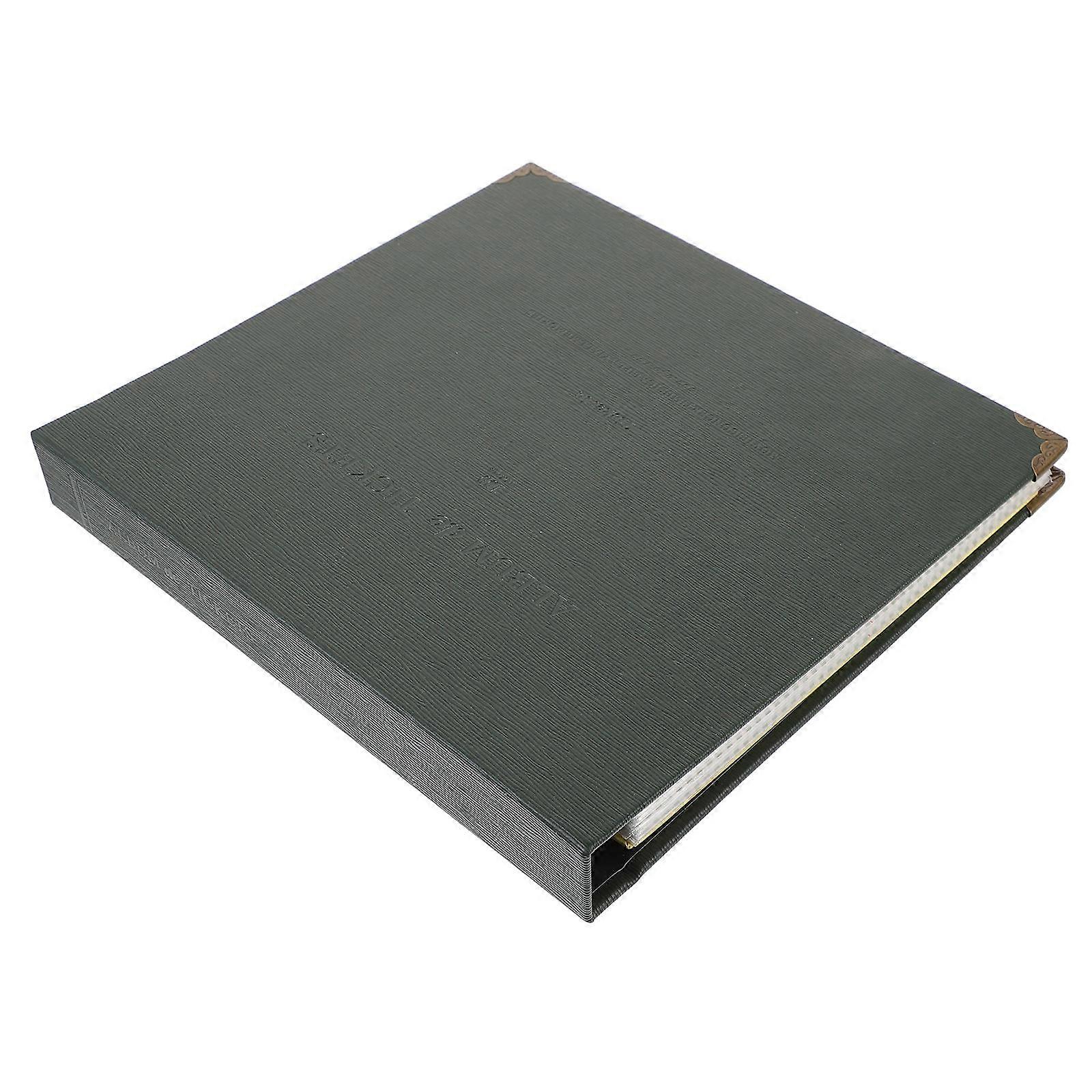 Tickets Collection Book Storage Album Dark Green 8.8 8.5 1.2in Ticket Stub Diary Book Home Use 1Pack