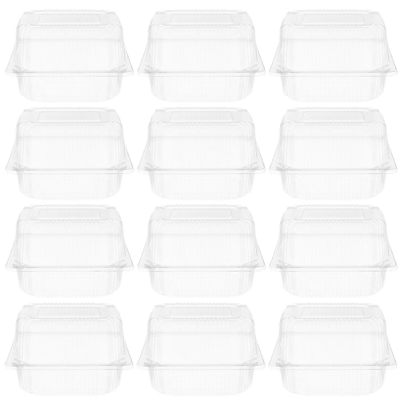 Cake Storage Container Rectangular Box For Bakers With Plastic Material 50Pcs