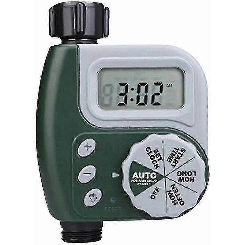 Green Digital Water Timer Garden Waterproof Automatic Irrigation Controller