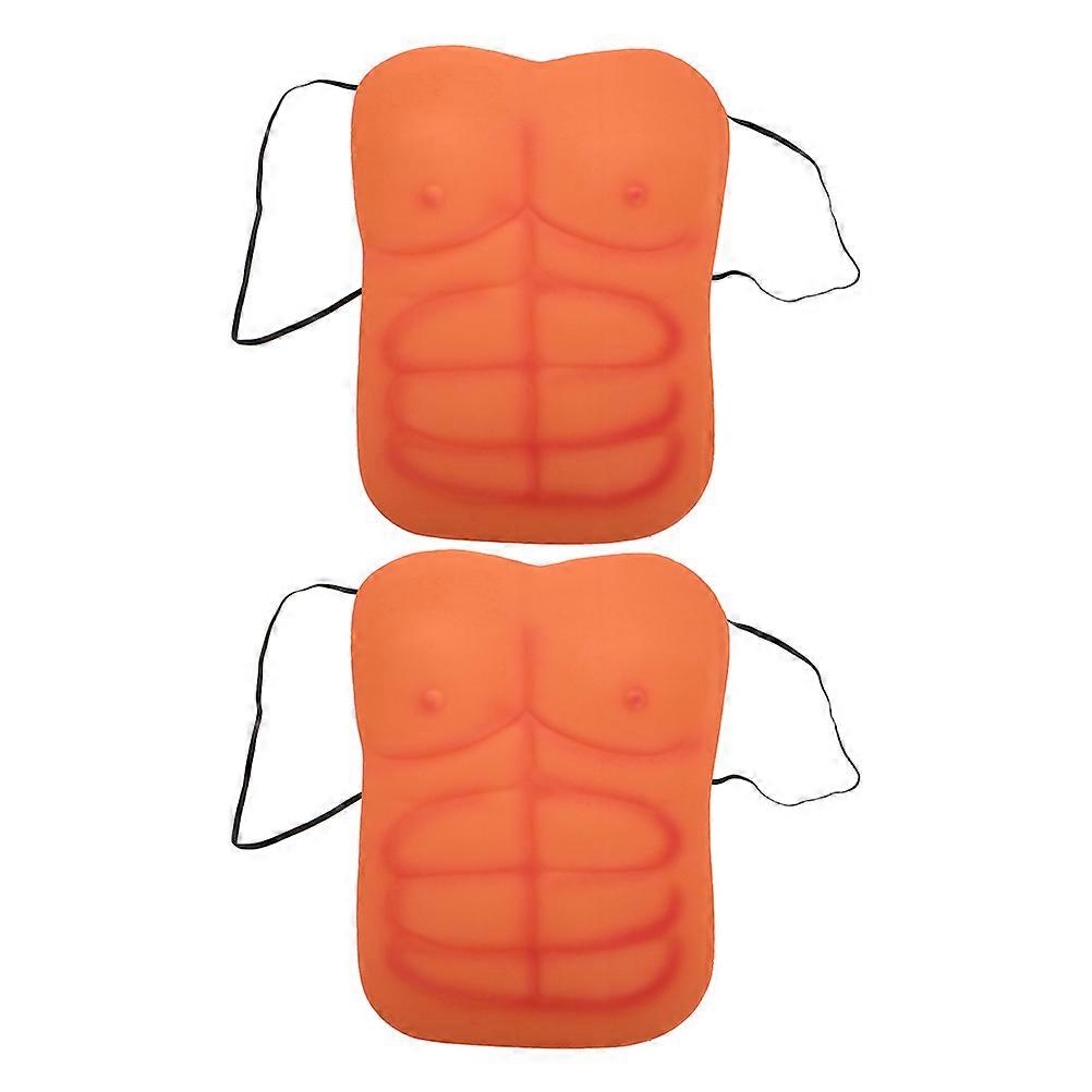 Muscle Chest Costume EVA Material Chest Shape Realistic Design For Cosplay Event 2Pcs