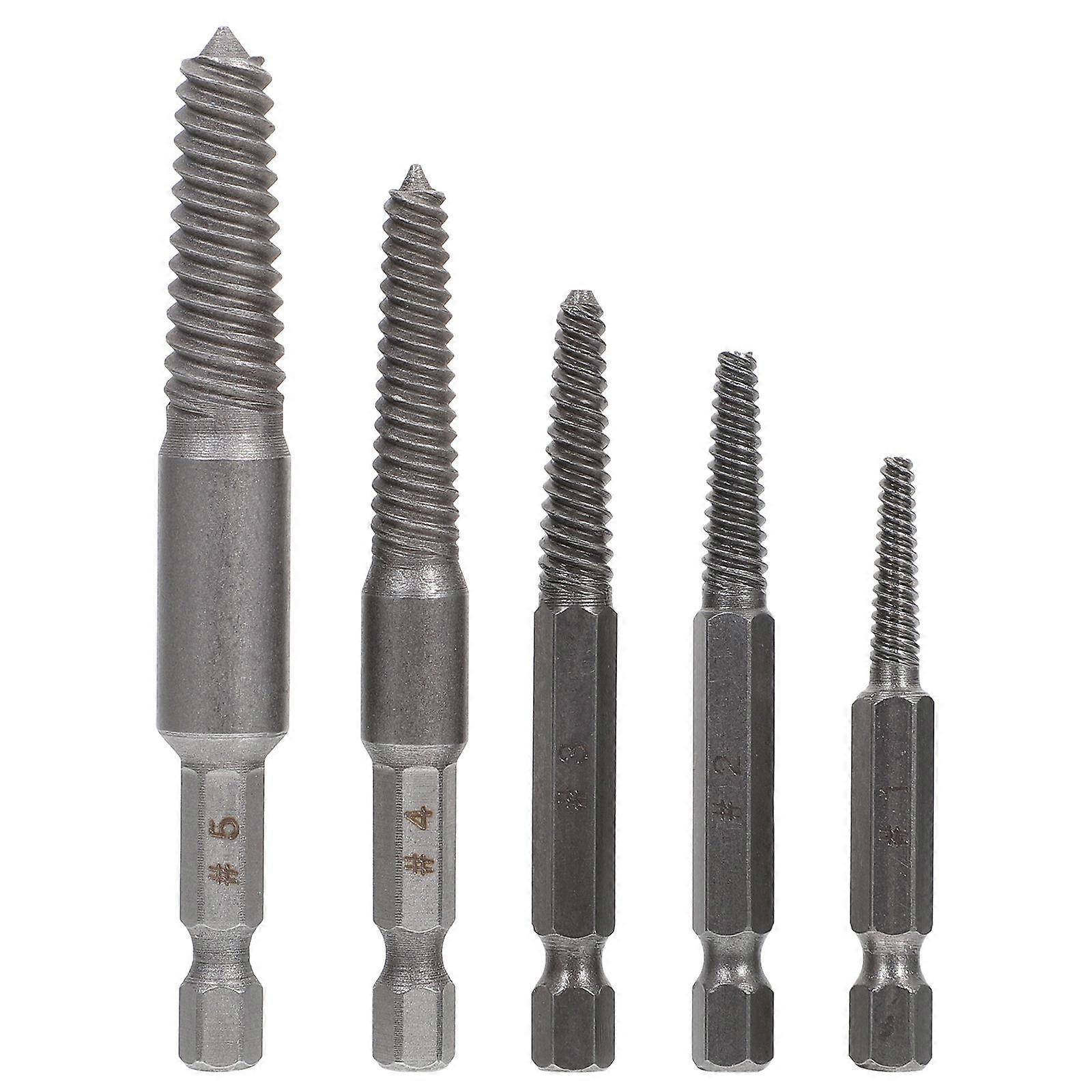 Bolt Extractor Tool Damaged Screw Extractors Steel Broken Bolt Removal Tools Studio Use 6.60X0.63X0.63CM 5Pack