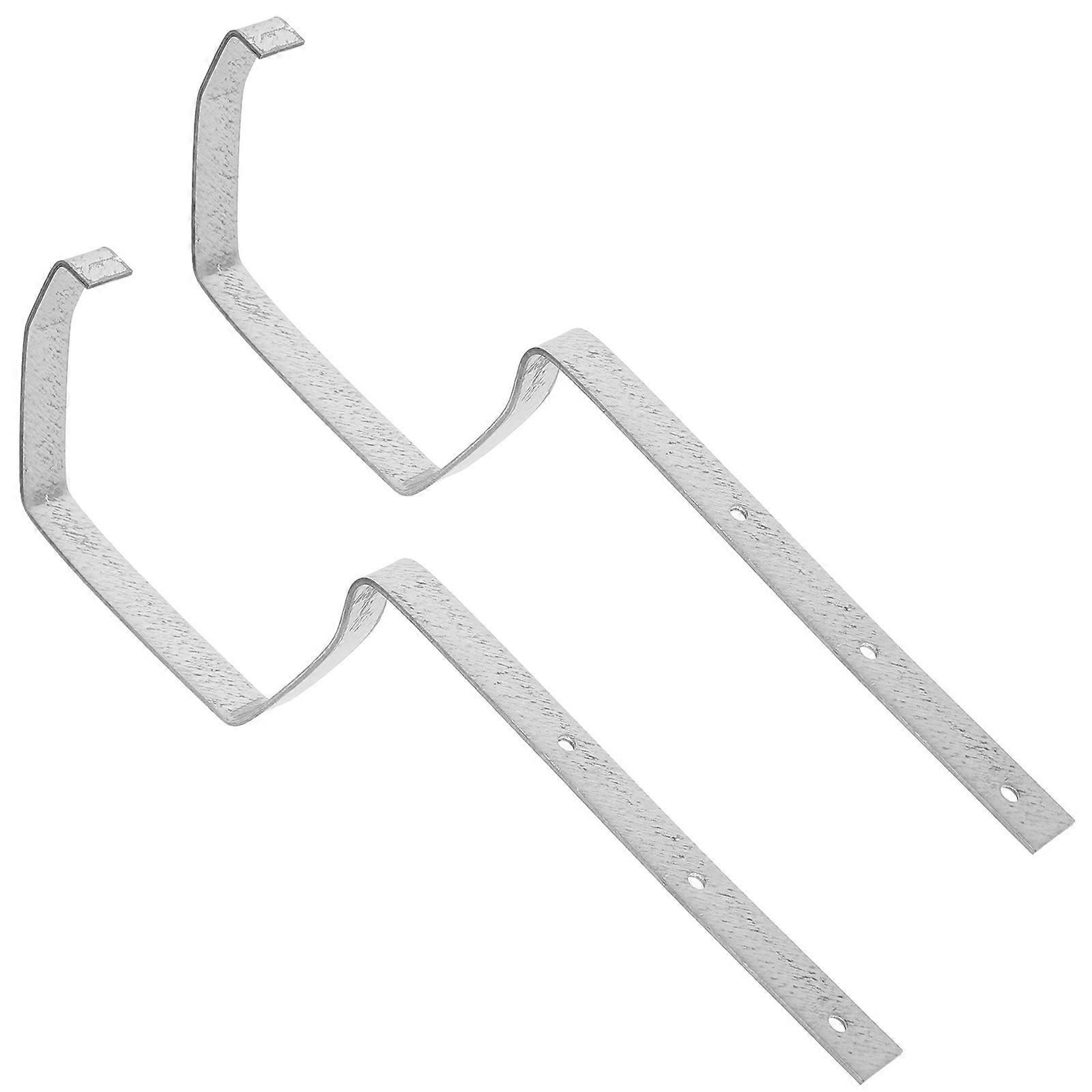 Gutter Gutter Bracket For Roofing System Accessories Silver 32.00X9.10X1.70CM Water Diversion 2Set
