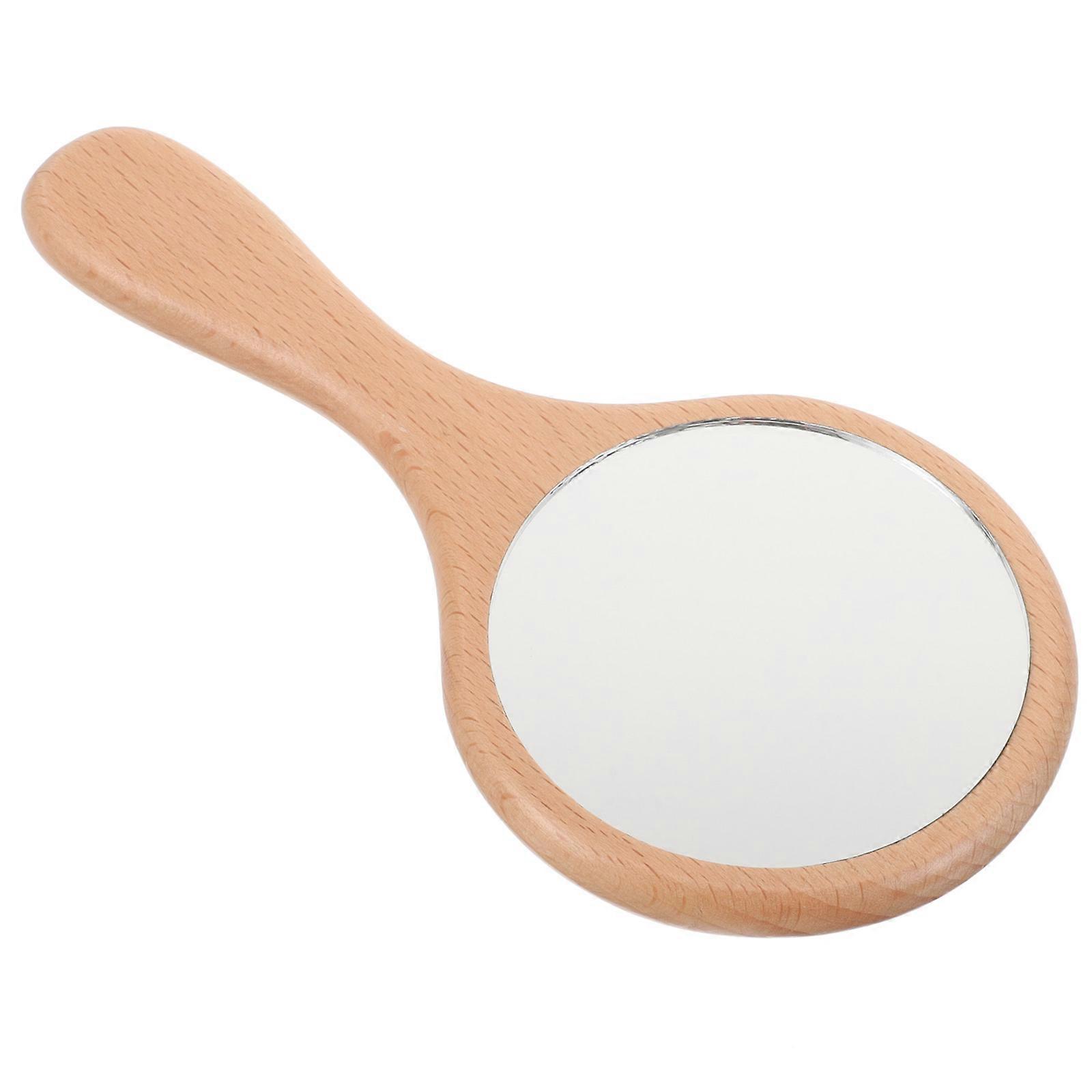 Hand-Held Retro Mirror Small Handheld Mirror Vintage Durable For Travel 1Pcs